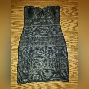 Wet Seal Size Small Dark with Gold Sparkle Dress